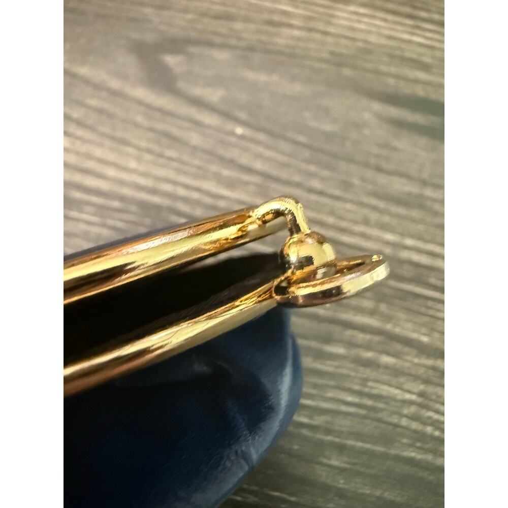 Vintage Christian Dior Expandable Navy & Gold Change Purse - Picture 5 of 6